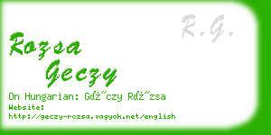 rozsa geczy business card